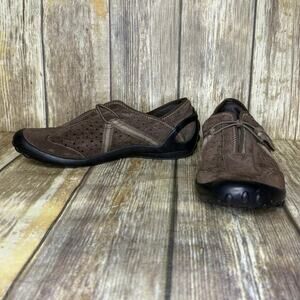 Clarks Privo Tequini Slip-on Brown Leather Gorpcore Outdoor Loafer Womens Sz 6.5